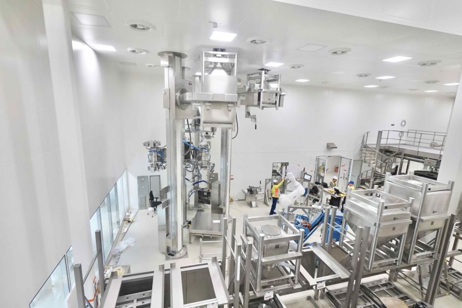 Produktionsraum in der Solida-1 Arzneimittelanlage Produktionsraum in der Solida-1 Arzneimittelanlage