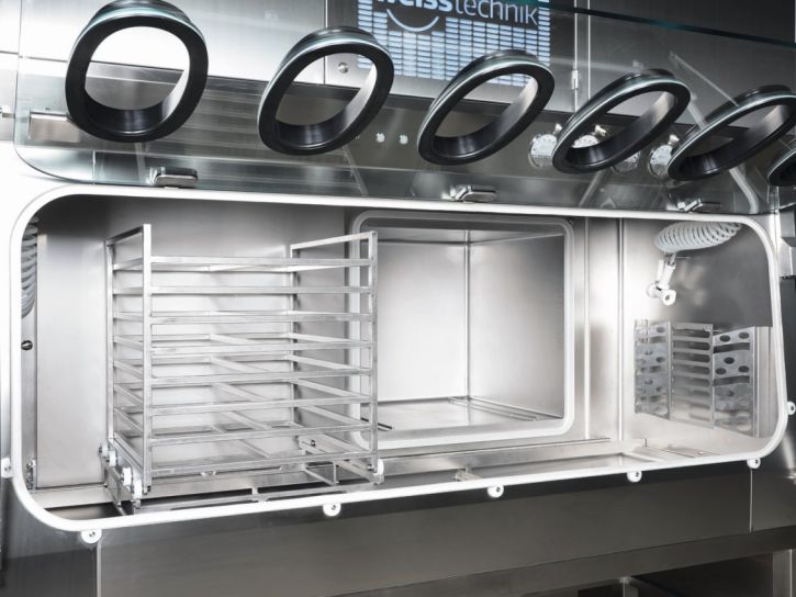 Konditionierkammer mit fahrbarem Regalsystem