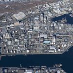 Standort von Asahi Kasei in Kawasaki, Japan. Das Unternehmen will hier die Kapazitäten für Ausrüstung zur Herstellung von grünem Wasserstoff hochfahren.